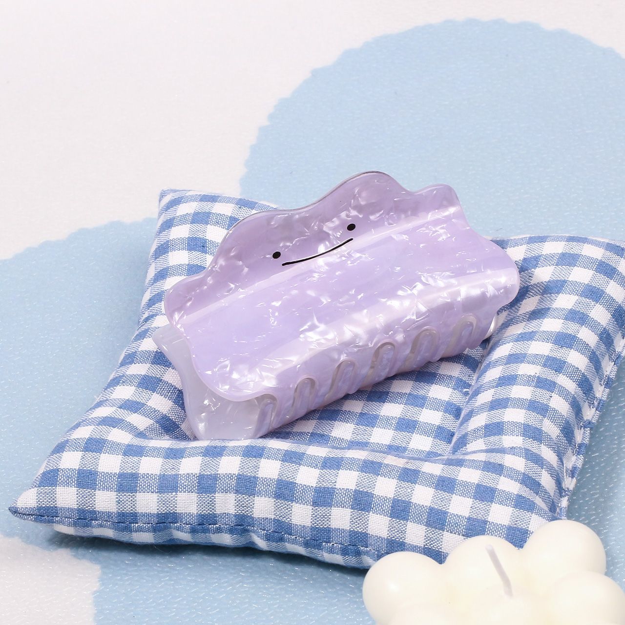 Cosplay Prop Diy - กิ๊บติดผมโปเกมอน ดิทโต้ สีม่วง น่ารัก สำหรับเด็กผู้หญิง กิ๊บติดผมทรงบัน