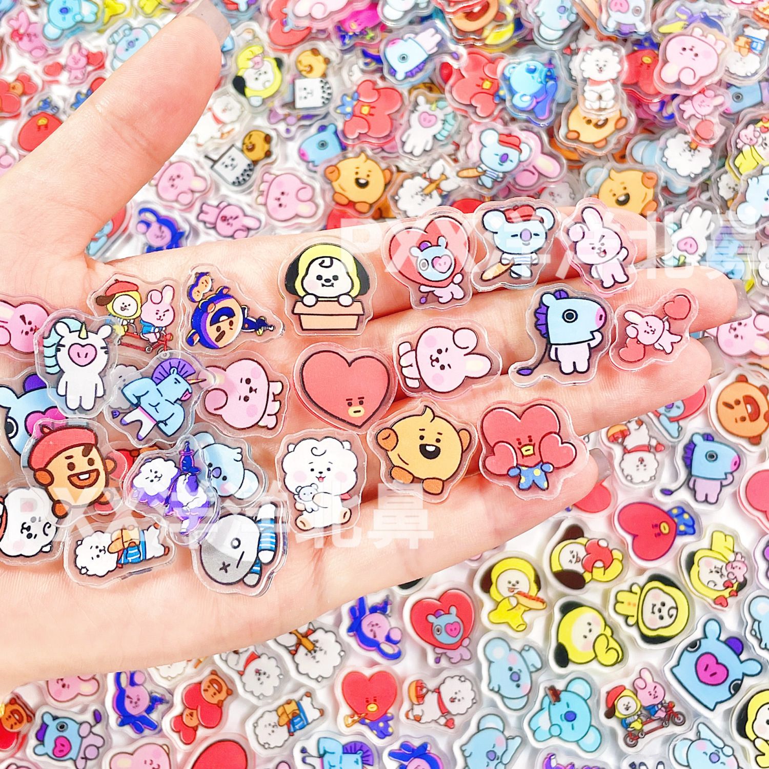 Cosplay Prop Diy - 100 ชิ้น BT21 BTS แผ่นอะคริลิกชั้นเดียว ขนาด