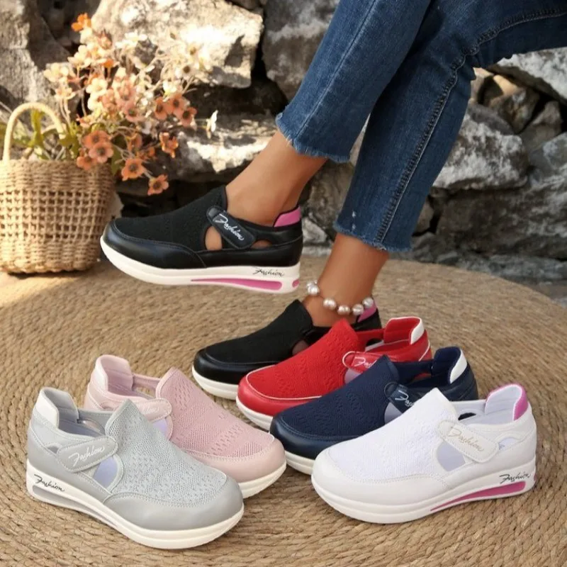 รองเท้าผ้าใบผู้หญิงแบบสวม พื้น - Velcro Hook Loop บทวิจารณ์และราคา