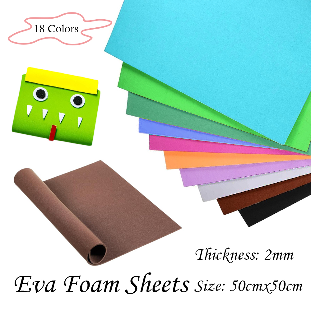 แผ่นโฟม EVA สีสันสดใส 18 สี หน - Eva Foam Sheet บทวิจารณ์และราคา